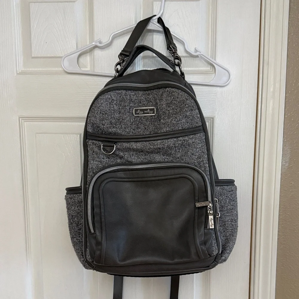 Itzy Ritzy Gray Diaper Backpack